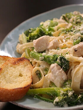 Creamy Chicken
                        Fettuccine with Broccoli